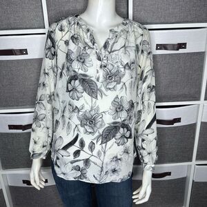 Rebecca Taylor Silk Floral Blouse Size 2